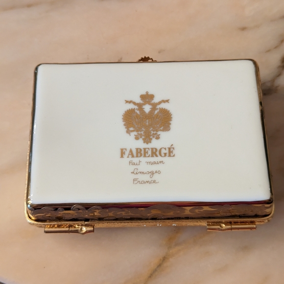 Fabrege Limoges Playing Card Box - Picture 2 of 4